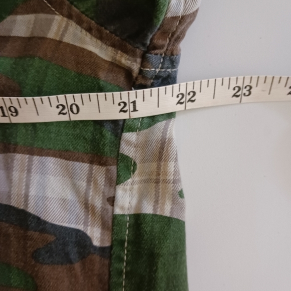 Denim & Supply Button Up Shirt Green Camo Plaid - Picture 9 of 10